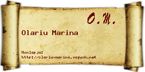 Olariu Marina névjegykártya
